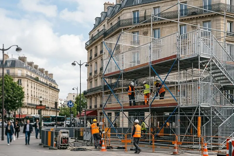 Structure gradins — Festival urbain — Delacroix Échafaudage