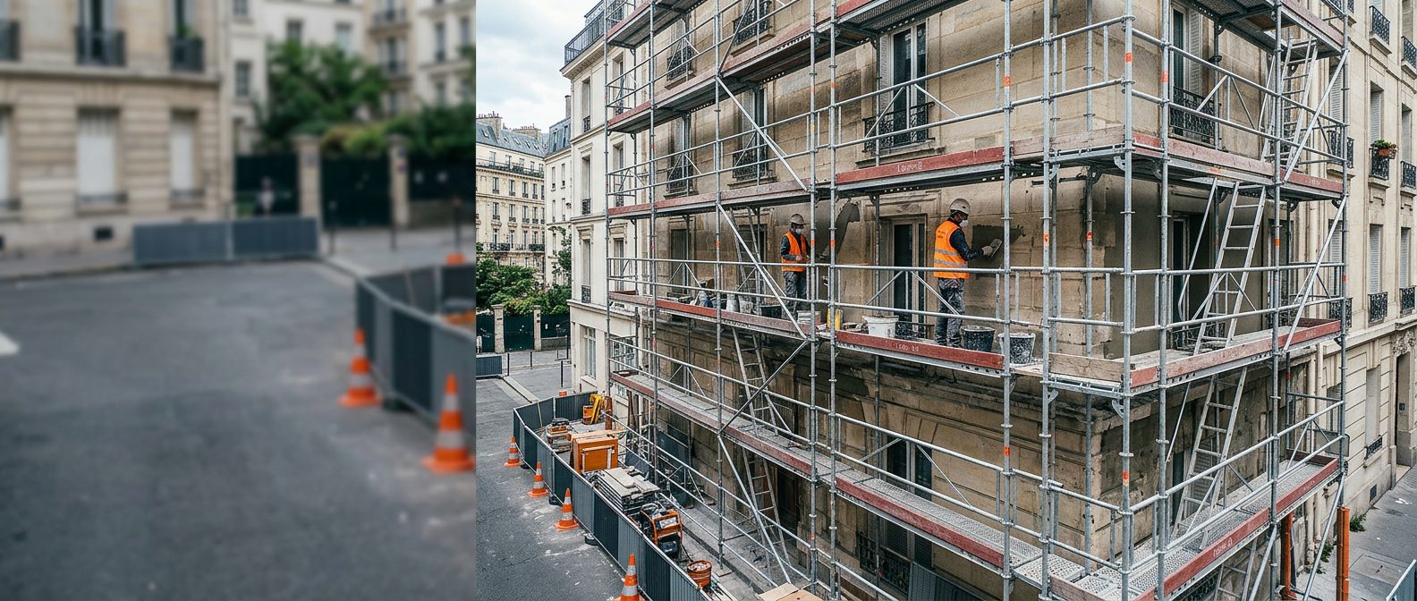 Location d'Échafaudage Façadier en Île-de-France