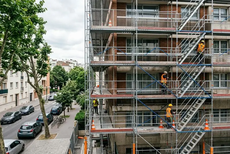 Chantier échafaudage — Delacroix à Maisons-Laffitte